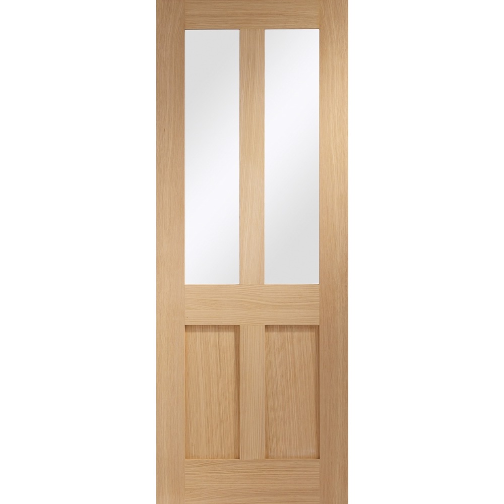 Internal Oak Malton Shaker Clear Glazed Door